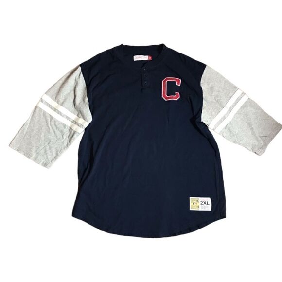 Mitchell & Ness Cleveland Indians Fan Jersey, Size 2XL - Picture 1 of 5